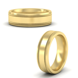 5 mm Mens Band Double Milgrain - MENAGERIE Intimates MENS Lingerie