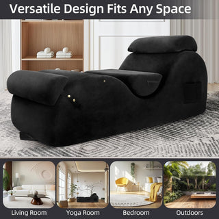 VelvetReverie Large Velvet Sex Chaise Lounge