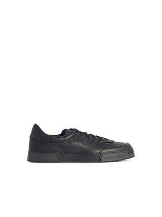 Dolce & Gabbana 'Portofino' Black Leather Sneakers