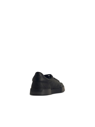 Dolce & Gabbana 'Portofino' Black Leather Sneakers