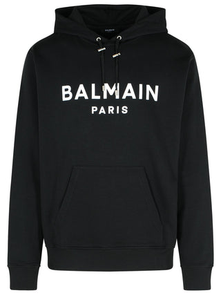 Balmain Black Cotton Sweatshirt