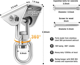 AxionUltra 360° Adjustable Sex Swing with Wide Cushion