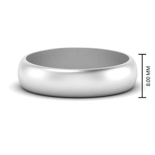 Low Dome 6mm Men Wedding Band - MENAGERIE Intimates MENS Lingerie
