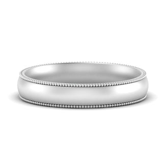 Milgrain Wedding Band | 4 mm