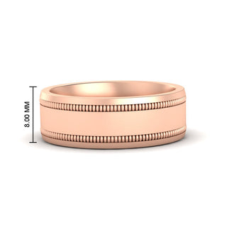 5 mm Mens Band Double Milgrain - MENAGERIE Intimates MENS Lingerie