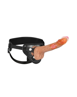 8" Thrusting Heated Dildo Strap-On Set