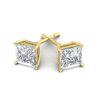 Princess Cut Diamond Stud Earring