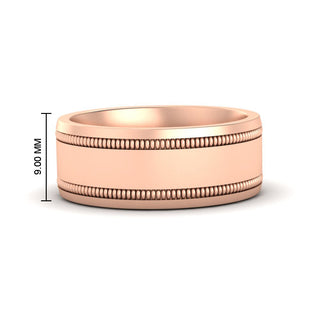 5 mm Mens Band Double Milgrain - MENAGERIE Intimates MENS Lingerie