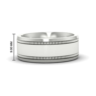 5 mm Mens Band Double Milgrain - MENAGERIE Intimates MENS Lingerie