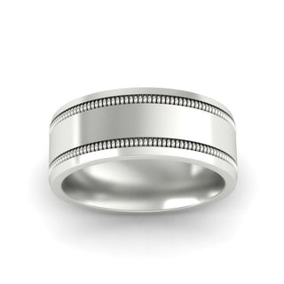 5 mm Mens Band Double Milgrain - MENAGERIE Intimates MENS Lingerie