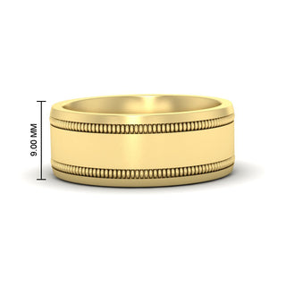 5 mm Mens Band Double Milgrain - MENAGERIE Intimates MENS Lingerie