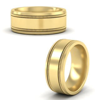 5 mm Mens Band Double Milgrain - MENAGERIE Intimates MENS Lingerie