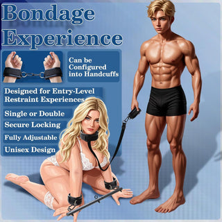 DuskBound Spreader Bar, Cuffs & Collar BDSM Kit