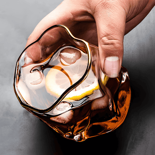 Gold Hoshi Japanese Crystal Whisky Glass