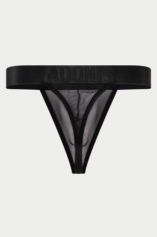 Luxe Mesh Thong |  Black