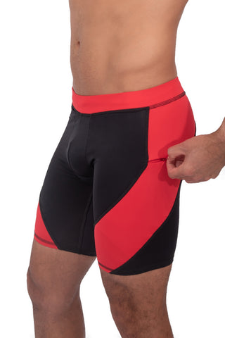 Shorts | Black on Red - MENAGERIE Intimates MENS Lingerie