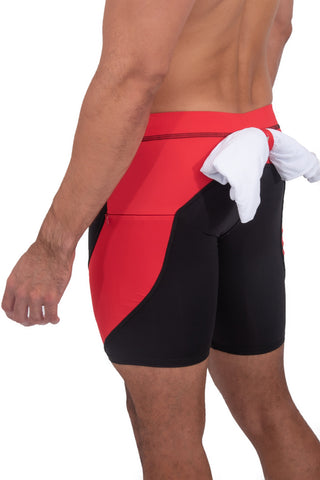 Shorts | Black on Red - MENAGERIE Intimates MENS Lingerie