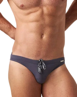 Statement Bikini Swim Brief | Gunmetal - MENAGERIE Intimates MENS Lingerie