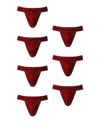 BAND THONG| 5 Piece | MultiPack | RED - MENAGERIE Intimates MENS Lingerie