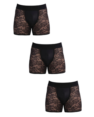 BOXER BRIEF | 3 Piece | MultiPack | BLACK - MENAGERIE Intimates MENS Lingerie