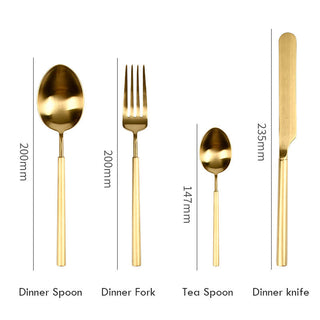 Barton Luxury Gold Cutlery Set | 3CARATS