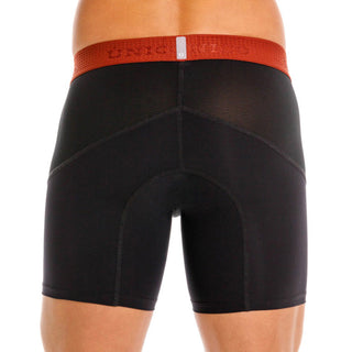 MIDRISE BOXER in BLACK+TERECOTA BAND - MENAGERIE Intimates MENS Lingerie