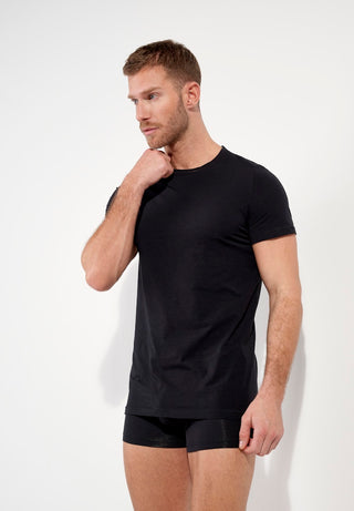 Supreme Cotton Tee-Shirt | Crew Neck | Black
