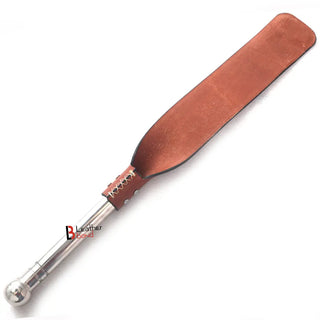 Leather Paddle Slapper | with Steel Handle