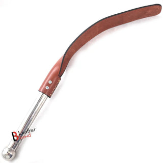 Leather Paddle Slapper | with Steel Handle