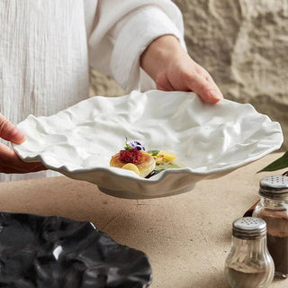 Japanese-Inspired Ripple Deep Ceramic Dish | 3CARATS
