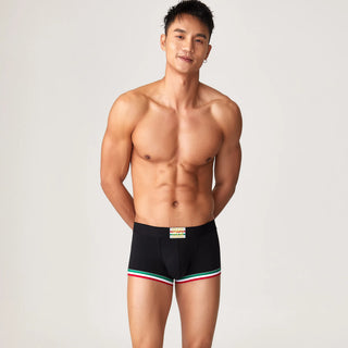 Men’s Cotton Boxer Briefs – Solid Color Streetwear Style