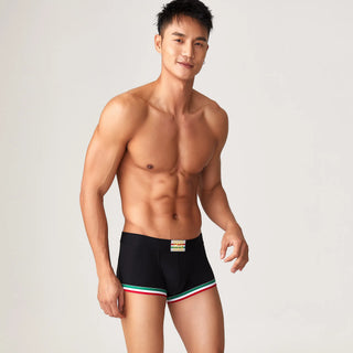 Men’s Cotton Boxer Briefs – Solid Color Streetwear Style