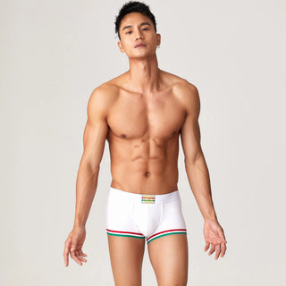 Men’s Cotton Boxer Briefs – Solid Color Streetwear Style