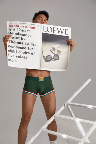 Men’s Cotton Boxer Briefs – Solid Color Streetwear Style
