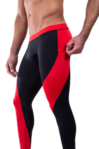 Meggings | Black on Red - MENAGERIE Intimates MENS Lingerie