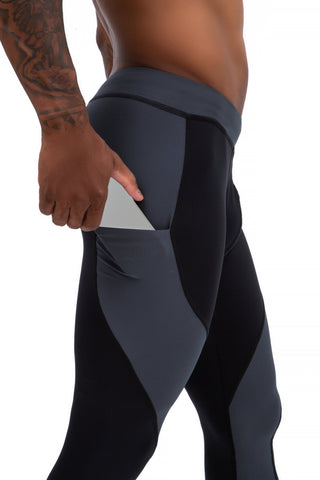 Meggings | Black on Gray - MENAGERIE Intimates MENS Lingerie