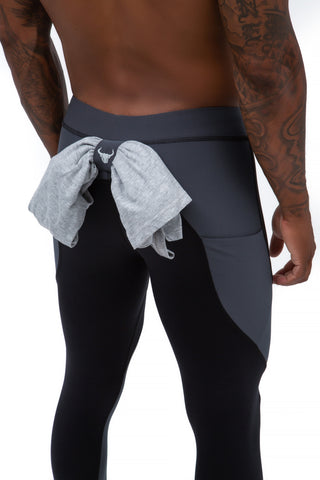 Meggings | Black on Gray - MENAGERIE Intimates MENS Lingerie
