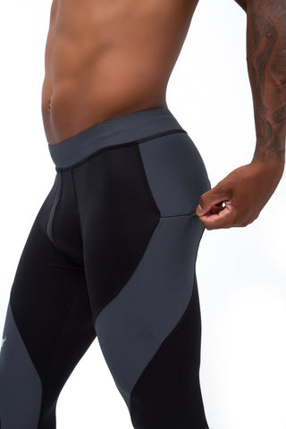 Meggings | Black on Gray - MENAGERIE Intimates MENS Lingerie