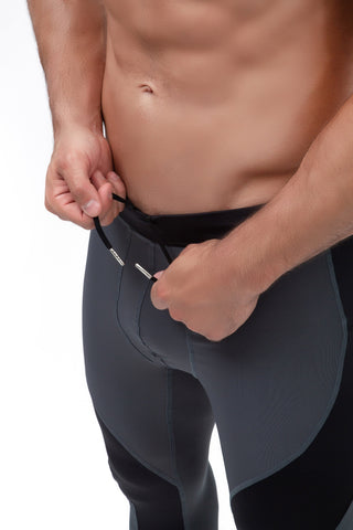 Meggings | Black on Gray - MENAGERIE Intimates MENS Lingerie