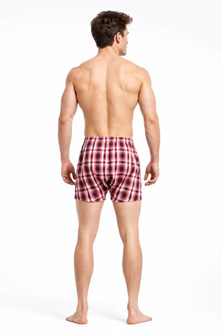 Men's Cotton Plaid Boxer Shorts