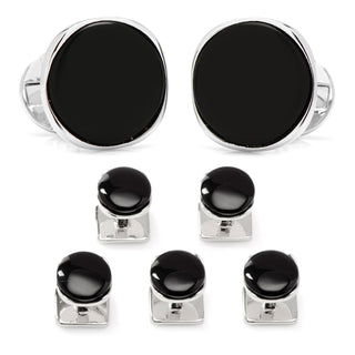 Sterling Silver and Onyx 7-Stud Set | Classic Formal