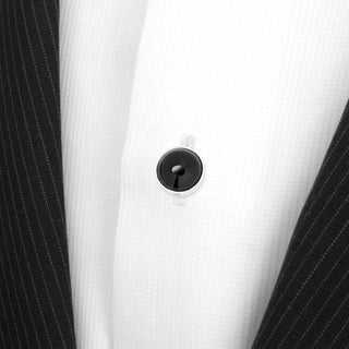 Black Onyx and Sterling Silver Button Studs - MENAGERIE Intimates MENS Lingerie