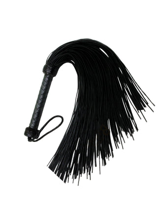 Leather Lace Flogger | 100 Falls Black Heavy