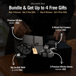 Gold Line Storm Japanese Crystal Whisky Glass