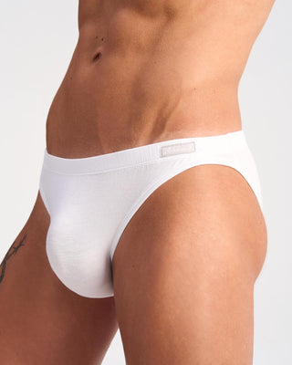 Bamboo Bikini Brief | White - MENAGERIE Intimates MENS Lingerie