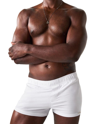 Statement Swim Short | White - MENAGERIE Intimates MENS Lingerie