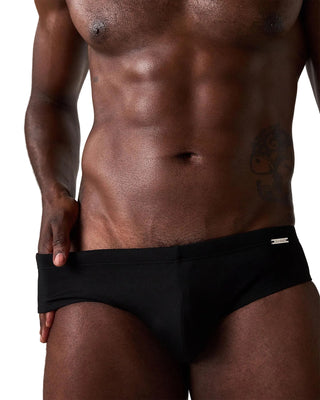 Statement Wide Swim Brief | Black - MENAGERIE Intimates MENS Lingerie