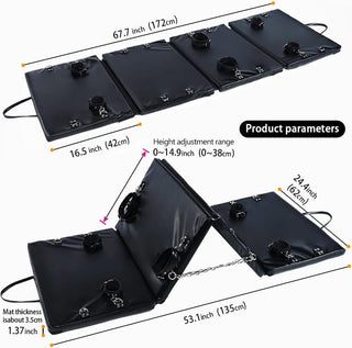 BoundCore BDSM Restraint Mat with Cuffs & Straps