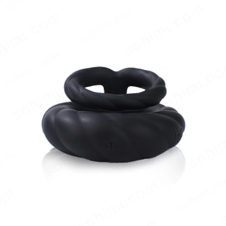 Adult Double Penis Ring Vibrator Cock Ring with 10 Vibration Modes - MENAGERIE Intimates MENS Lingerie