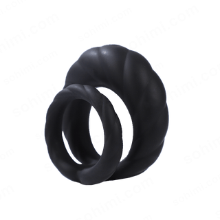 Adult Double Penis Ring Vibrator Cock Ring with 10 Vibration Modes - MENAGERIE Intimates MENS Lingerie